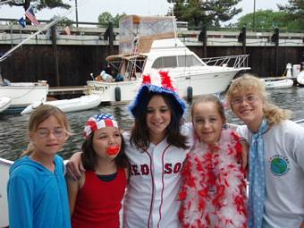 Patriotic young ladies