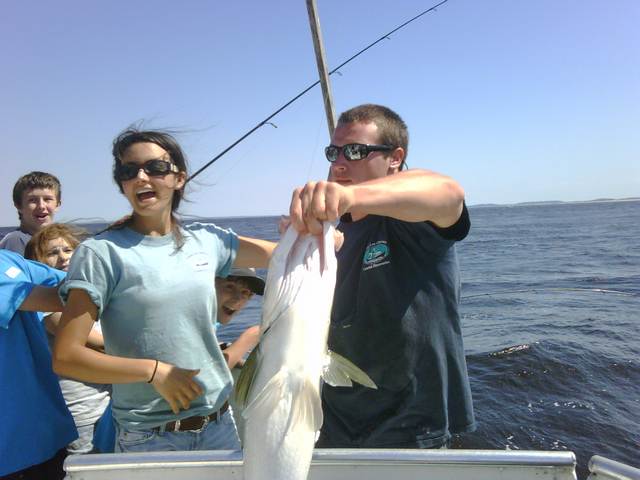 Ben pulls in a 30" striper