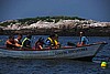 Paddling at the shoals.